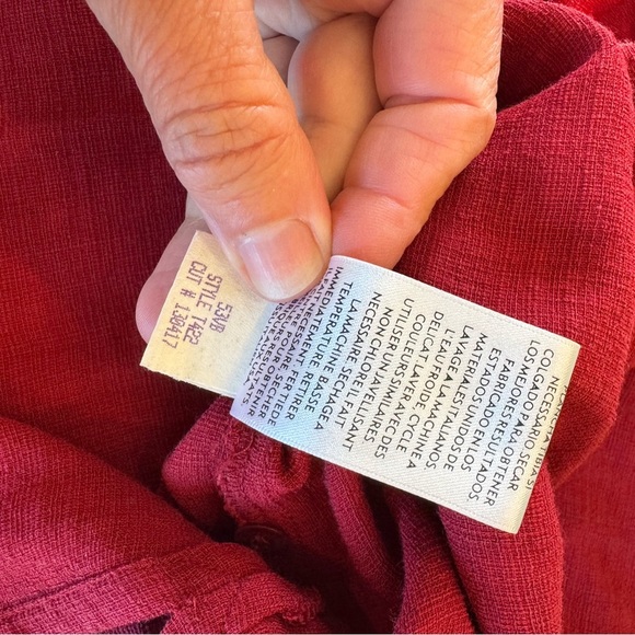 Vintage Eileen Fisher Linen Blend Sleeveless Burnt Red Tunic Top / small - Picture 5 of 11